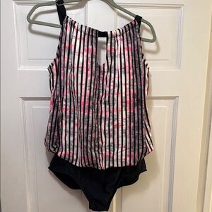 Stylish Pink and Black Women's swimsuit